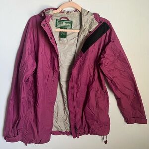 L.L. BEAN Windbreaker Rain Jacket Size M